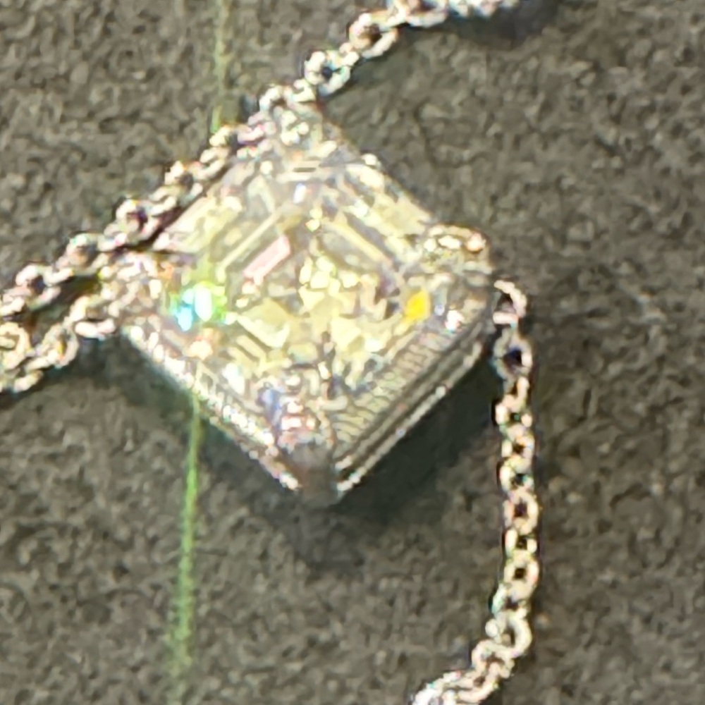 Judith Ripka 925 Necklace with Square Pendant - Picture 14 of 17